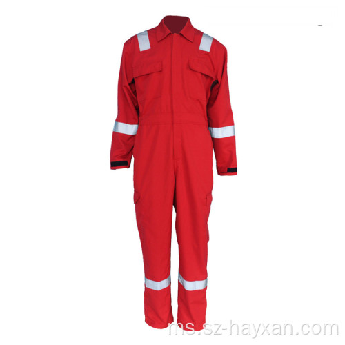 Keselamatan Pelindung Kebakaran Proof Coverall Aramid Clothing